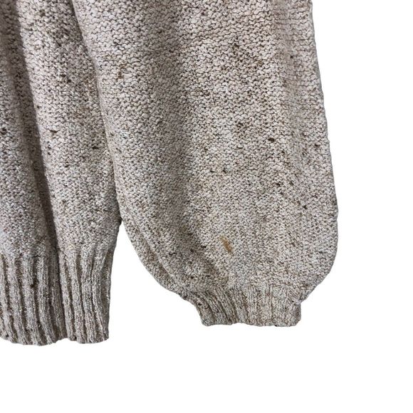 Vintage 90s Silk/Wool Blend Sweater, Scalloped Neck, Puffy Sleeves, Grandma, M - Picture 6 of 8